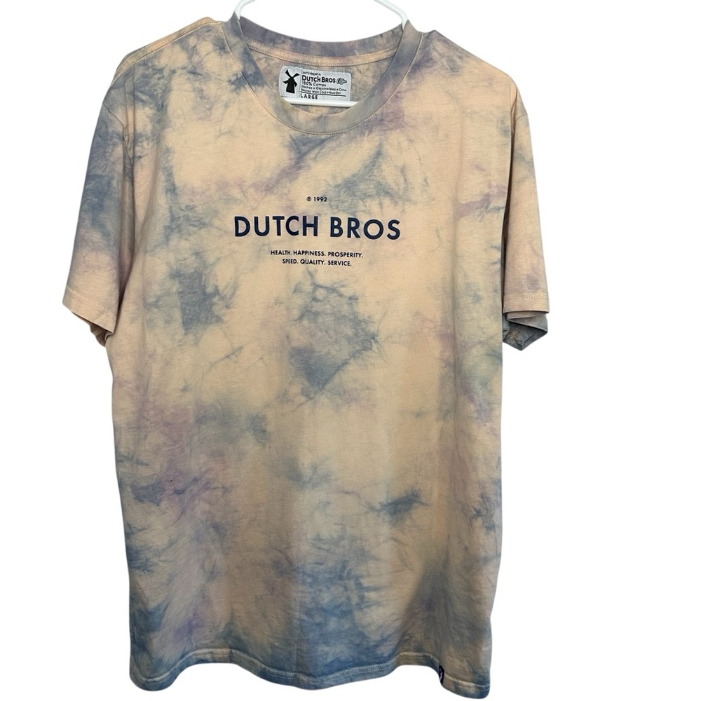Dutch Bros LARGE Tie Dye “Health. Happiness. Prosperity…” DB 1992